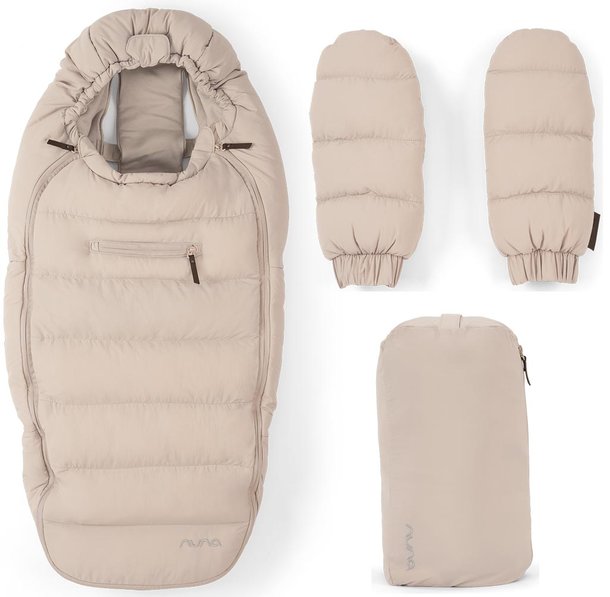 Nuna Winterfußsackset mit Handschuhe Biscotti